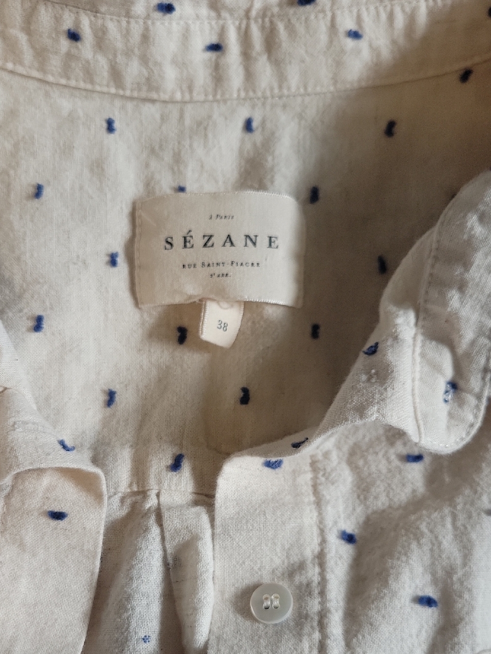 SEZANE Women's Tomboy Shirt Top - Picture 3 of 4